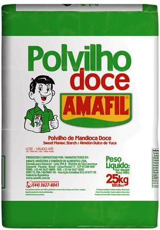 Polvilho Mandioca Amafil Doce - 25 kg