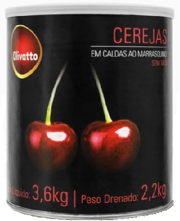 Cereja Marraschino Olivatto sem Talo 2,2kg