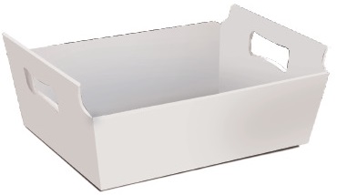 Cesta de Cartão Branco P 18X13X7,5cm