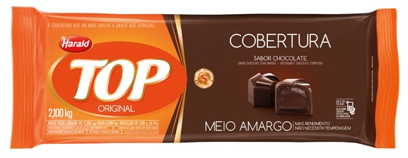 Chocolate Top Meio Amargo Harald 2,1kg