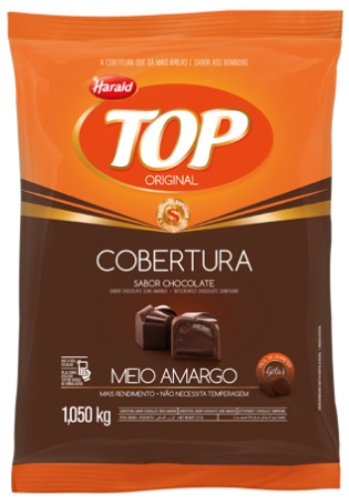 Chocolate Top Meio Amargo Moedas Harald 1,05kg