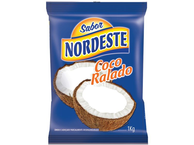 Coco Ralado Úmido Adoçado Nordeste 1kg