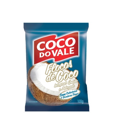 Coco Flocos Úmido Adoçado Do Vale 100 gramas