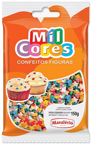 Confeito Estrelinha Mil Cores 150 gramas