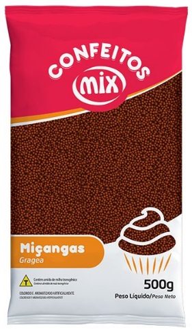 Confeito miçanga Brigadeiro Mix 500 gramas