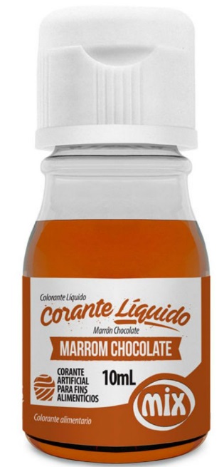 Corante Líquido Marrom Chocolate Mix 10ml