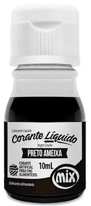 Corante Líquido Preto Mix 10ml