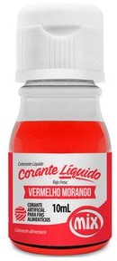 Corante Líquido Vermelho Morango Mix 10ml