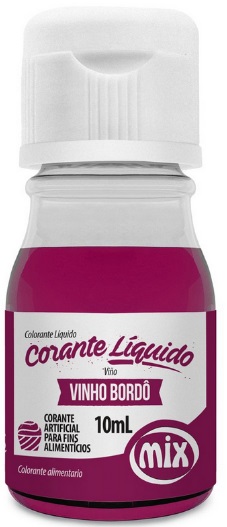 Corante Líquido Vinho Bordô Mix 10ml