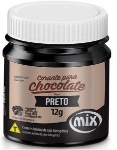 Corante para Chocolate Preto Mix 12 gramas