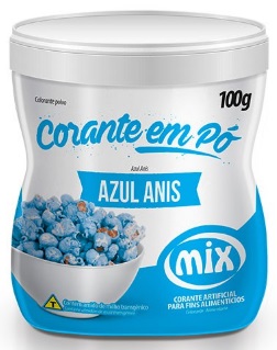 Corante Pó Azul Anis Mix 100 gramas