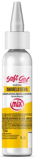 Corante Softgel Amarelo Gema Mix 60 gramas