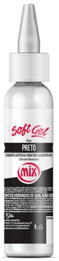 Corante Softgel Preto Mix 25 gramas