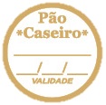 Etiqueta Pão Caseiro com 100 unidades