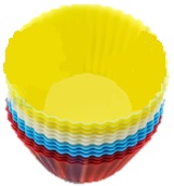 Forma Cupcake Silicone  12 Peças 4,3x3,5x6,7cm