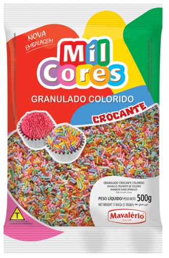 Granulado Crocante Colorido Mavalério 500 gramas