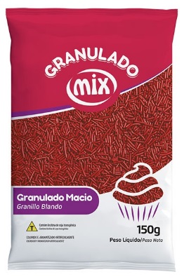 Granulado Macio Vermelho Mix 150 gramas