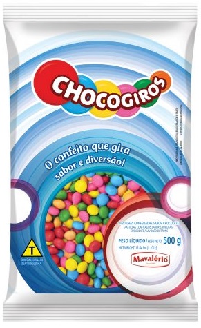 Mini Confete Chocogiros 500 gramas