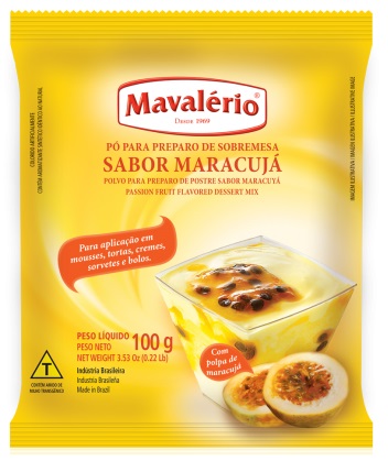 Pó para Sobremesa Sabor Maracujá Mavalério 100 gramas