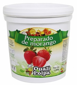 Preparado Morango 1,04kg e 4,1kg Qualipolpa