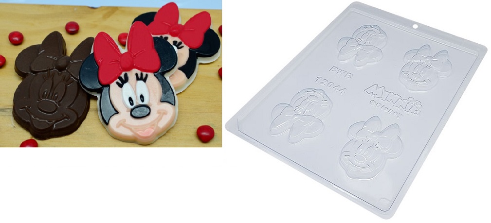 CD12044 Forma Acrílica Bombom Rosto Minnie