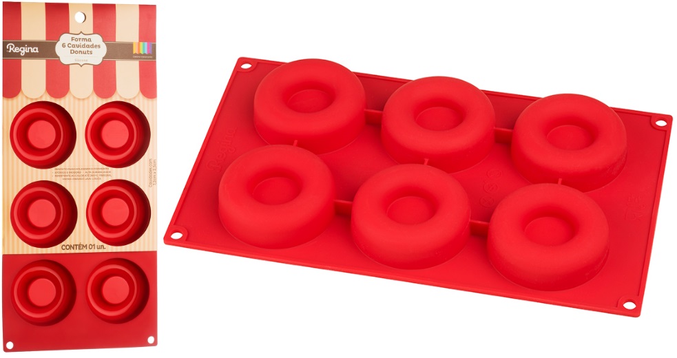 Forma Silicone 6 Cavidades Donuts