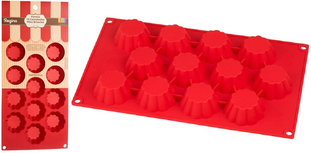 Forma Silicone 12 Cavidades Mini Brioche