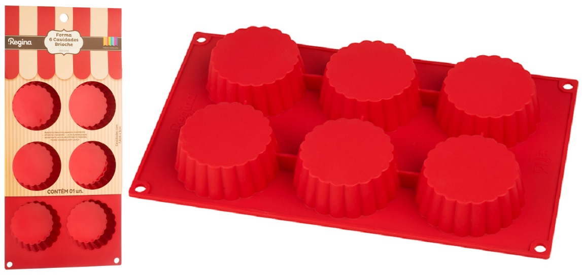 Forma Silicone 6 Cavidades Brioche