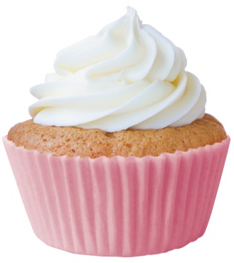 Forma Cupcake Mini Rosa Bebê com 45 unidades