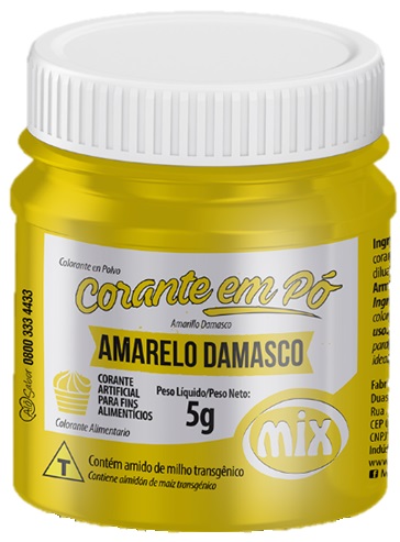 Corante Pó Amarelo Damasco Mix 5 gramas