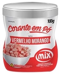 Corante Pó Vermelho Morango Mix 100 gramas