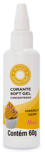 Corante Softgel Amarelo Gema Mago 60 gramas