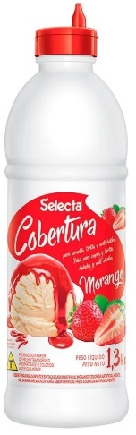 Cobertura para Sorvete Morango Selecta 1,3kg