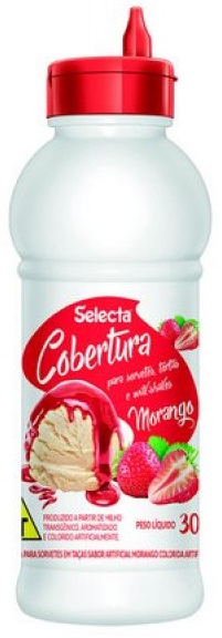 Cobertura para Sorvete Morango Selecta 300 gramas