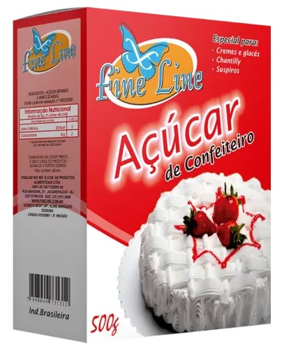 Açúcar Confeiteiro Fine Line 500 gramas